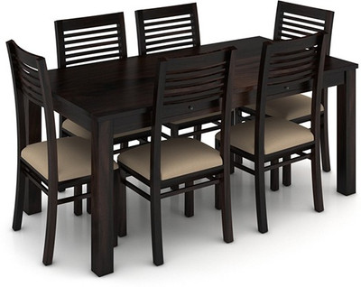 

Urban Ladder Arabia XL Storage - Zella Solid Wood 6 Seater Dining Set(Finish Color - Mahogany)