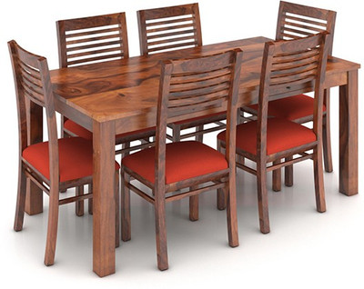 

Urban Ladder Arabia XL Storage - Zella Solid Wood 6 Seater Dining Set(Finish Color - Teak)