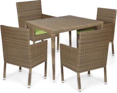

Svelte Metal 4 Seater Dining Set(Finish Color - Brown)