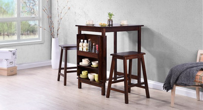 

Urban Ladder Deosa Solid Wood 2 Seater Dining Set(Finish Color - Dark Walnut)