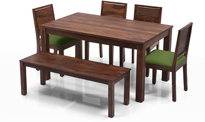 

Urban Ladder Arabia - Oribi - Bench Solid Wood 6 Seater Dining Set(Finish Color - Teak)