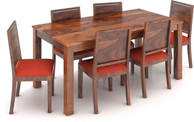 

Urban Ladder Arabia XL Storage - Oribi Solid Wood 6 Seater Dining Set(Finish Color - Teak)