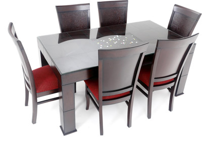 

Furnicity Engineered Wood 6 Seater Dining Set(Finish Color - Brown)