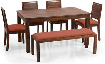 

Urban Ladder Arabia - Oribi - Bench Solid Wood 6 Seater Dining Set(Finish Color - Teak)