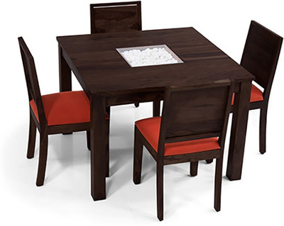 

Urban Ladder Brighton Square - Oribi Solid Wood 4 Seater Dining Set(Finish Color - Mahogany)