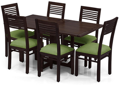 

Urban Ladder Danton 3 - to - 6 Extendable - Zella Solid Wood 6 Seater Dining Set(Finish Color - Mahogany)