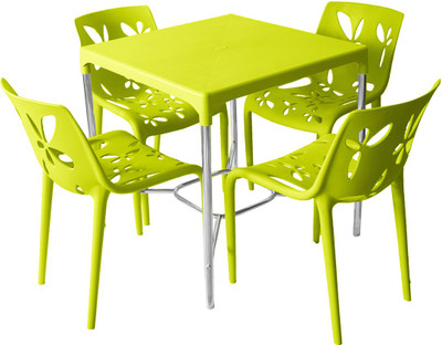 

Cello Plastic 4 Seater Dining Set(Finish Color - Green)