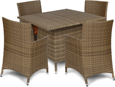

Svelte Metal 4 Seater Dining Set(Finish Color - Brown)