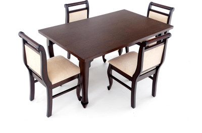 

Furnicity Engineered Wood 4 Seater Dining Set(Finish Color - Brown)
