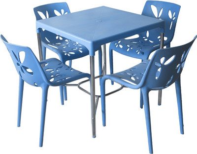 

Cello Plastic 4 Seater Dining Set(Finish Color - Blue)