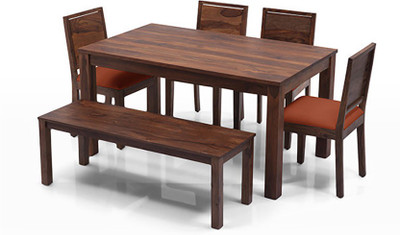 

Urban Ladder Arabia - Oribi - Bench Solid Wood 6 Seater Dining Set(Finish Color - Teak)