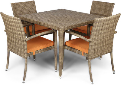 

Svelte Metal 4 Seater Dining Set(Finish Color - Brown)