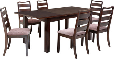 

@home by Nilkamal OMAHA2 Solid Wood 6 Seater Dining Set(Finish Color - Walnut)
