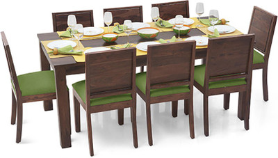Urban Ladder Arabia XL - Oribi Solid Wood 8 Seater Dining Set(Finish Color - Teak)