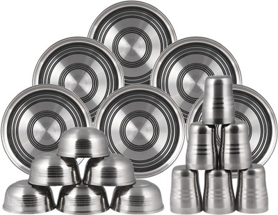 

Jeenal Pack of 18 Dinner Set(Stainless Steel)
