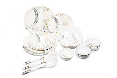 

Roni Wares Crockery Pack of 24 Dinner Set(Melamine)