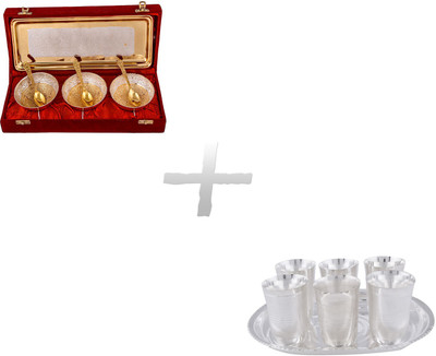

G S Museum Pack of 14 Dinner Set(Silver Plated)