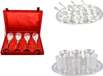 G S Museum Pack of 24 Dinner Set(Silver Plated)