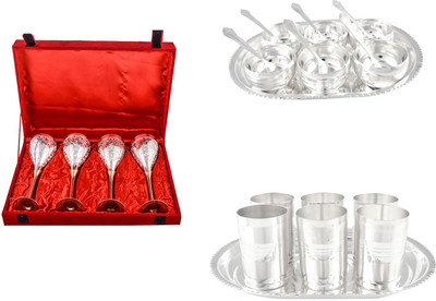 

G S Museum Pack of 24 Dinner Set(Silver Plated)