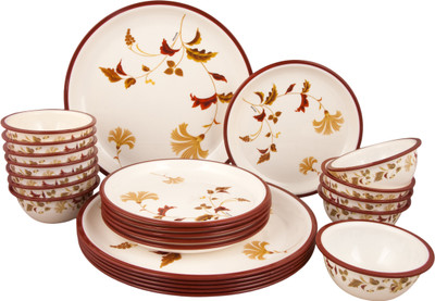 

Nayasa Aura Printed Pack of 24 Dinner Set(PP (Polypropylene))