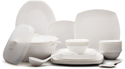 

TG Shoppers Dineware Square Plain 32pcs Pack of 32 Dinner Set(PP (Polypropylene))