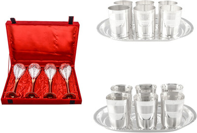 G S Museum Pack of 18 Dinner Set(Silver Plated)