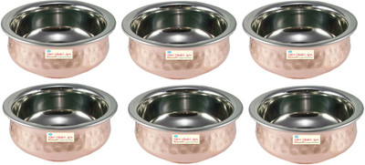 Shivshakti Arts S/C Bowl For Sabji Induction Bottom Non-Stick Coated Cookware Set(Stainless Steel, Copper, 6 - Piece)