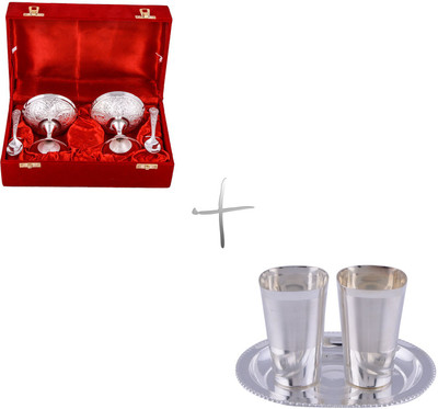 

G S Museum Pack of 7 Dinner Set(Silver Plated)