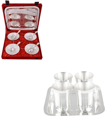 

G S Museum Pack of 14 Dinner Set(Silver Plated)