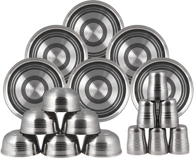 

Jeenal Pack of 18 Dinner Set(Stainless Steel)