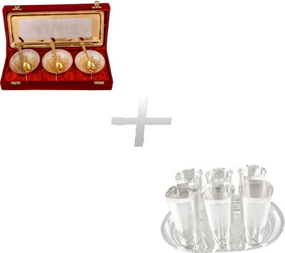 

G S Museum Pack of 14 Dinner Set(Silver Plated)