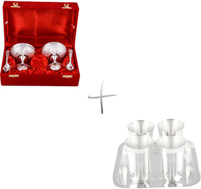 

G S Museum Pack of 9 Dinner Set(Silver Plated)