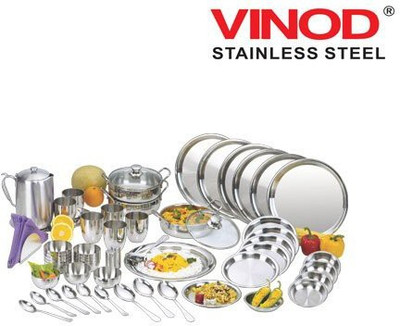

Vinod Pack of 55 Dinner Set(Stainless Steel)