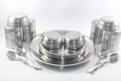 Clobber Pack of 20 Stainless Steel Dinner Set(Silver)
