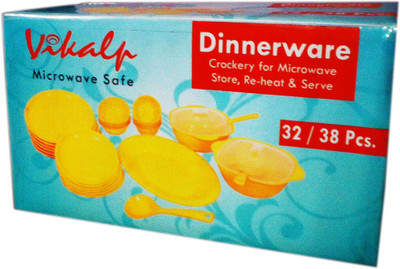 

Vikalp Microwave Pack of 38 Dinner Set(Plastic)