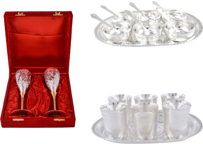 

G S Museum Pack of 22 Dinner Set(Silver Plated)