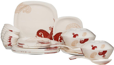 

Servewell Vibrant Paisley Pack of 31 Dinner Set(Melamine)