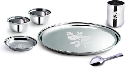 

Mirror Royale 36 Pcs Deluxe Dinner Set (Design Theme: Royale) (Plate Size:11.75") Pack of 36 Dinner Set(Stainless Steel)