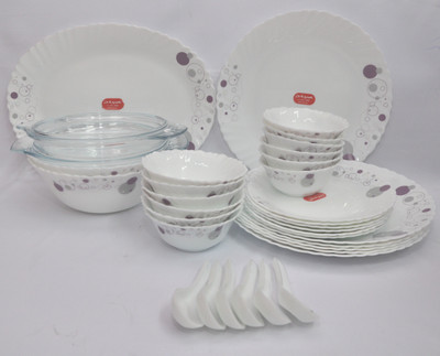 

Laopala Purple haze Pack of 35 Dinner Set(Ceramic)