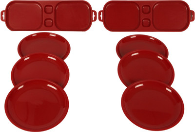 41% OFF on Cuttingedge Snack Set 8pcs, Red(SnackCombo1_R) Pack of 8 Dinner Set(Polypropylene) 41% OFF on Cuttingedge Snack Set 8pcs, Red(SnackCombo1_R) Pack of 8 Dinner Set(Polypropylene)