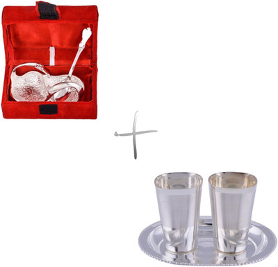 G S Museum Pack of 5 Dinner Set(Silver Plated)