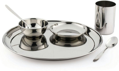 Pigeon Lunch Sparkle Pack of 6 Dinner Set(Stainless Steel) available at flipkart for Rs.470