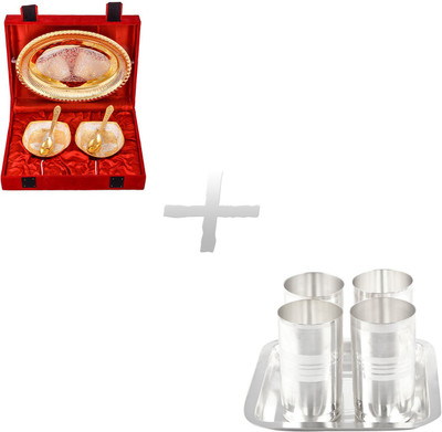 

G S Museum Pack of 10 Dinner Set(Silver Plated)