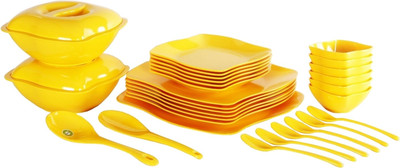 

IVEO Solid Quadra Pack of 31 Dinner Set(Melamine)