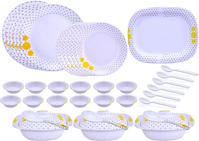 

bartan hub Pack of 37 Dinner Set(Melamine)