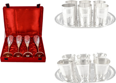 

G S Museum Pack of 18 Dinner Set(Silver Plated)