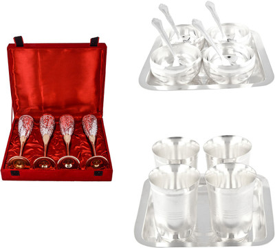 

G S Museum Pack of 18 Dinner Set(Silver Plated)