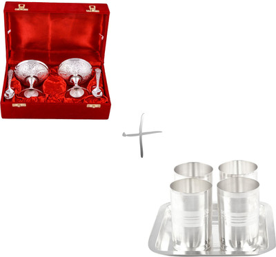 

G S Museum Pack of 9 Dinner Set(Silver Plated)