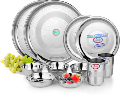 Airan Pack of 14 Dinner Set(Stainless Steel)