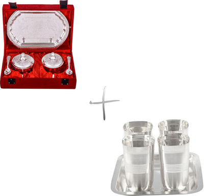 

G S Museum Pack of 10 Dinner Set(Silver Plated)